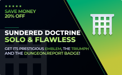 Sundered Doctrine​​​​​​​ Solo & Flawless - 20% Off in Destiny 2