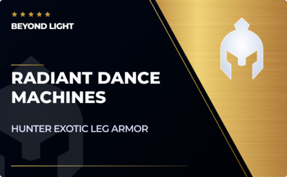 Radiant Dance Machines - Hunter Exotic Leg Armor in Destiny 2