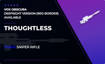 Thoughtless - Stasis Sniper Rifle in Destiny 2