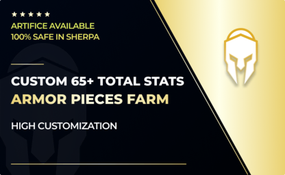 Custom 65+ Total Stats Armor Pieces Farm in Destiny 2