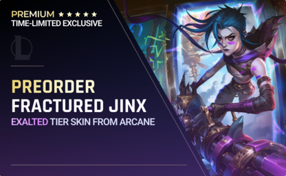 Arcane Fractured Jinx (Exalted Skin) in League of Legends