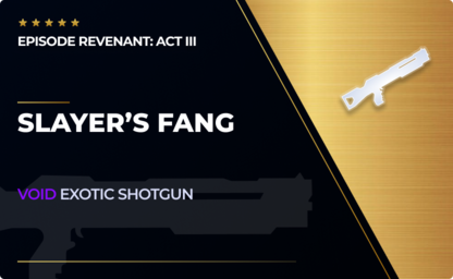 Slayer's Fang - Exotic Void Shotgun in Destiny 2