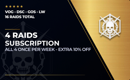 Subscription: 4 Raids Monthly Bundle (Extra 10% Off) in Destiny 2