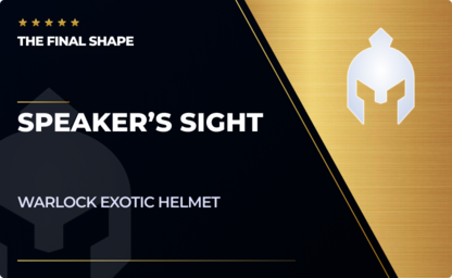 Speaker's Sight - Warlock Exotic Helmet in Destiny 2