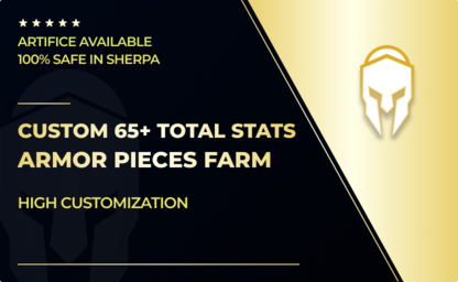 Custom 65+ Total Stats Armor Pieces Farm in Destiny 2