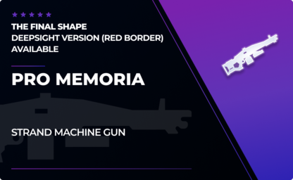 Pro Memoria - Machine Gun in Destiny 2