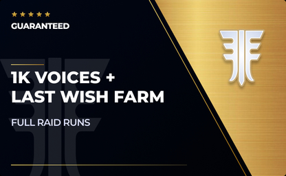 1k Voices + Last Wish Boost - Full Raid Farm in Destiny 2