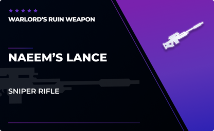 Naeem's Lance - Sniper Rifle in Destiny 2