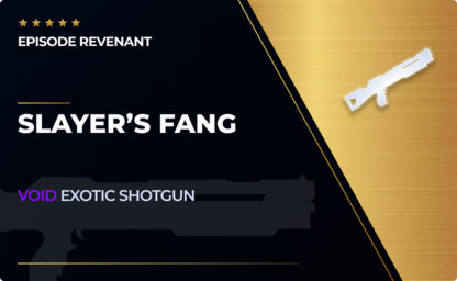 Slayer's Fang - Exotic Void Shotgun in Destiny 2