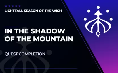 In the Shadow of the Mountain Quest in Destiny 2