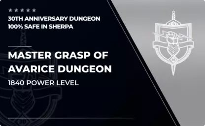 Master Grasp Of Avarice Dungeon in Destiny 2