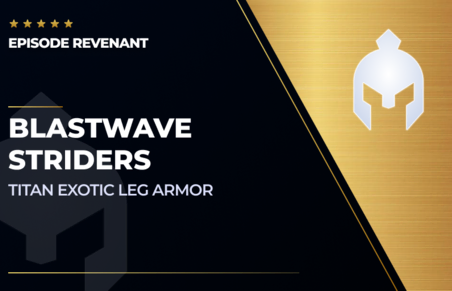 Blastwave Striders  - Titan Exotic Leg Armor in Destiny 2