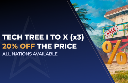 Tech Tree I to X (x3) 20% OFF in World of Tanks