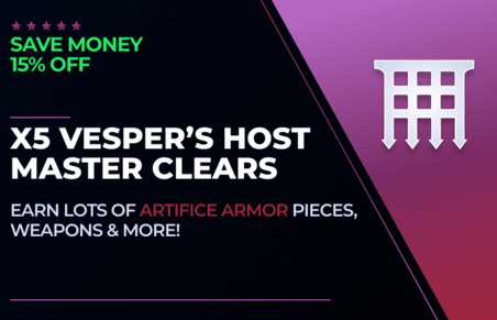 x5 Master Vesper's Host Dungeon Clears - 15% OFF in Destiny 2