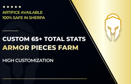 Custom 65+ Total Stats Armor Pieces Farm in Destiny 2