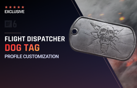 Battlefield 6 Flight Dispatcher Dog Tag in Battlefield 6