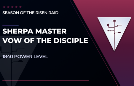 Master Vow of the Disciple Raid Carry in Destiny 2