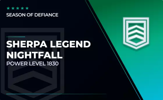 Sherpa Nightfall Legend Level (1830) in Destiny 2