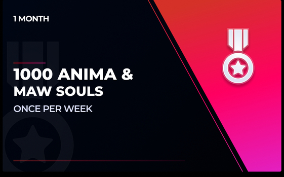Subscription: Maw Souls & 1000 Anima for 1 month in World of Warcraft Subscription: Maw Souls & 1000 Anima for 1 month in World of Warcraft