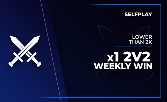 2v2 - SELFPLAY x1 Weekly Win - Lower than 2k in World of Warcraft 2v2 - SELFPLAY x1 Weekly Win - Lower than 2k in World of Warcraft